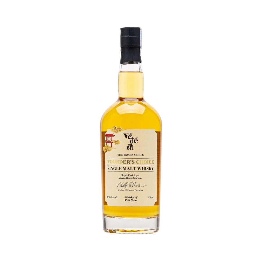 Rượu Whisky Việt Nam Ve De Di Single Malt Whisky Founder's Choice